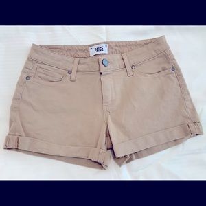 Paige jimmy jimmy shorts size 25 in light tan